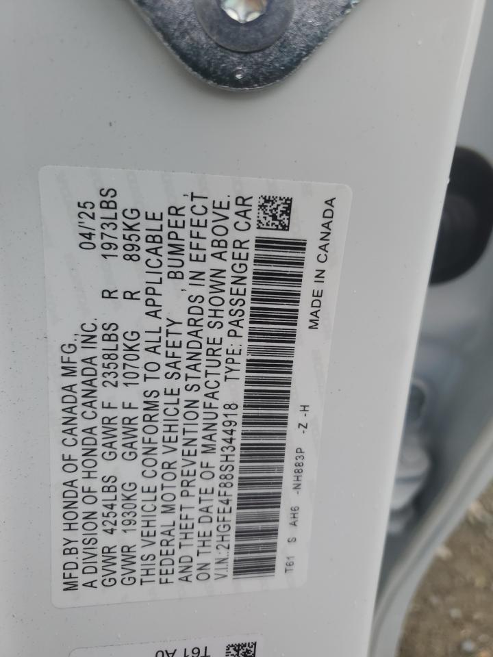 Lot #3302729047 2025 HONDA CIVIC SPORT