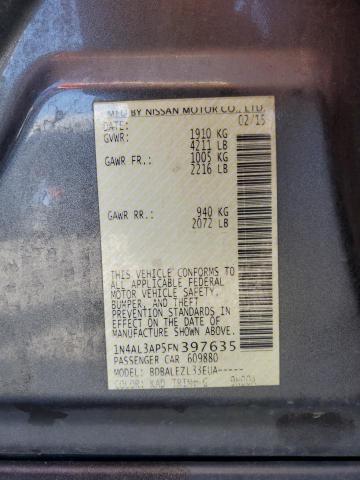 2015 NISSAN ALTIMA 2.5 - 1N4AL3AP5FN397635