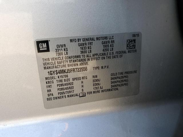 2015 CADILLAC ESCALADE L 1GYS4MKJ5FR722556