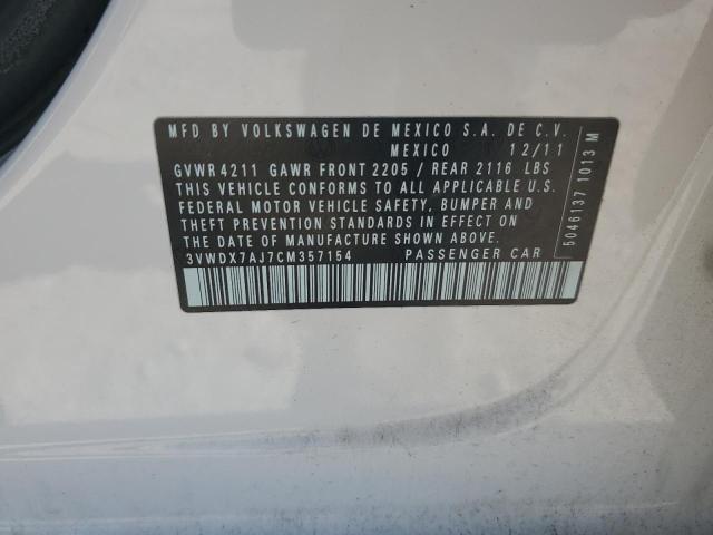 2012 VOLKSWAGEN JETTA SE - 3VWDX7AJ7CM357154