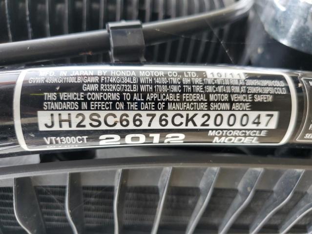 2012 HONDA VT1300 CT JH2SC6676CK200047