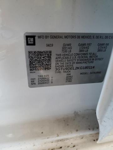 2019 GMC SIERRA K15 3GTU9DEL2KG180114