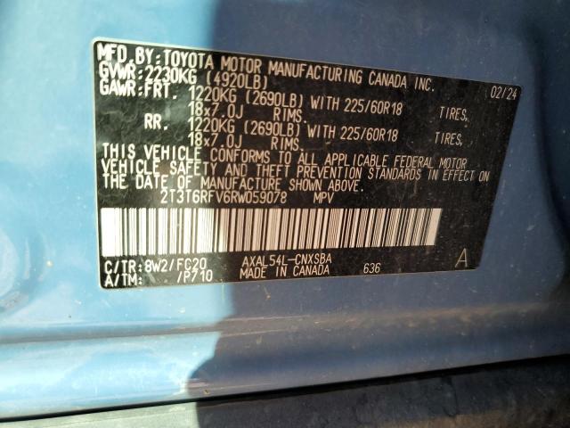 2024 TOYOTA RAV4 SE 2T3T6RFV6RW059078