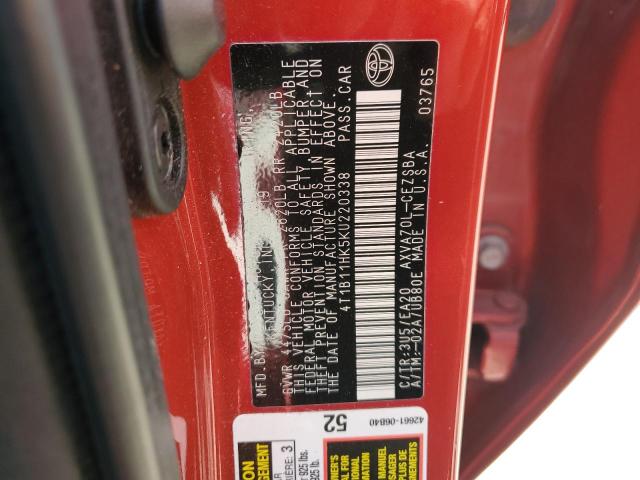 2019 TOYOTA CAMRY L - 4T1B11HK5KU220338