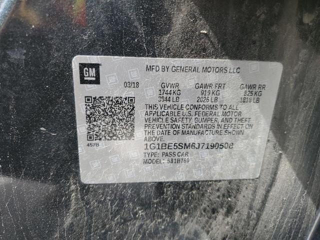 2018 CHEVROLET CRUZE LT 1G1BE5SM6J7190508