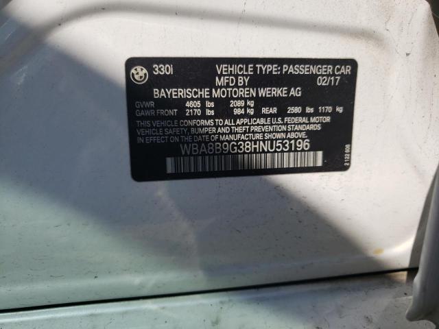 2017 BMW 330 I WBA8B9G38HNU53196
