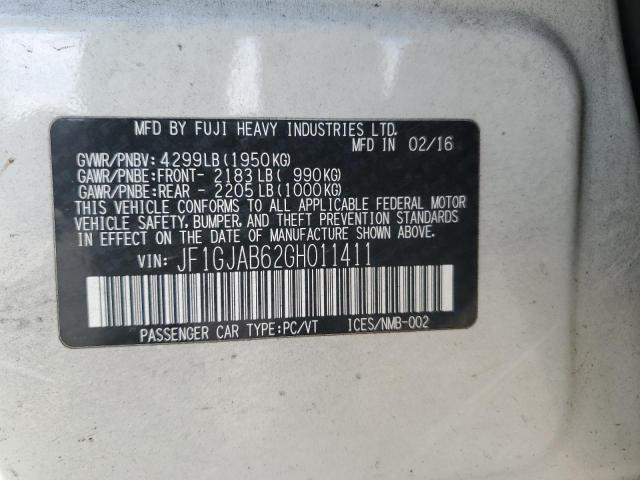 2016 SUBARU IMPREZA PR JF1GJAB62GH011411