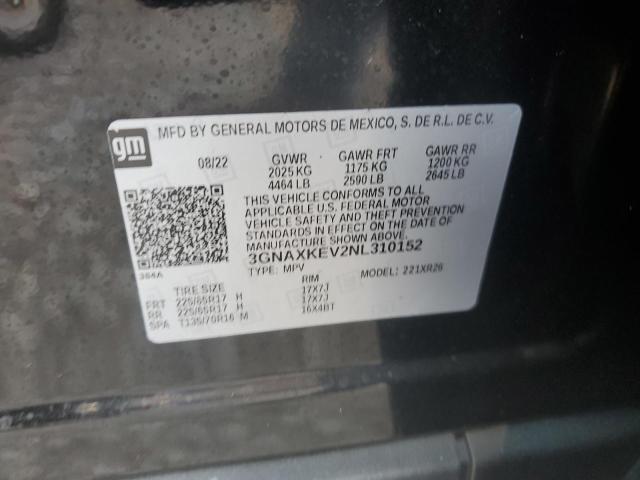 2022 CHEVROLET EQUINOX LT - 3GNAXKEV2NL310152