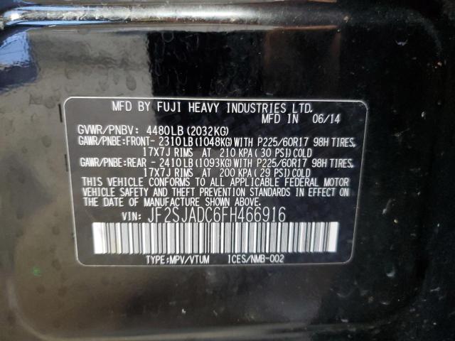2015 SUBARU FORESTER 2 JF2SJADC6FH466916
