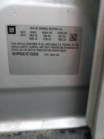 2012 CHEVROLET CRUZE LT - 1G1PF5SC1C7159339