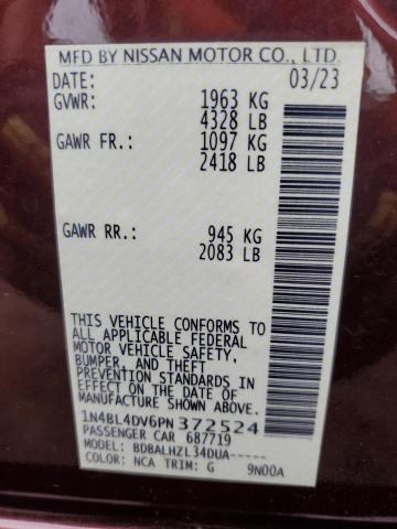 2023 NISSAN ALTIMA SV 1N4BL4DV6PN372524