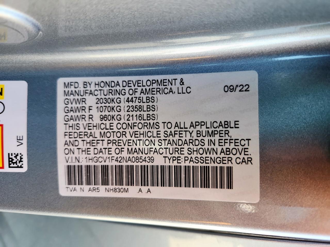 HONDA ACCORD SPORT SE