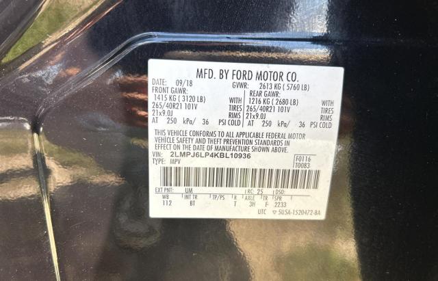 2019 LINCOLN NAUTILUS R 2LMPJ6LP4KBL10936