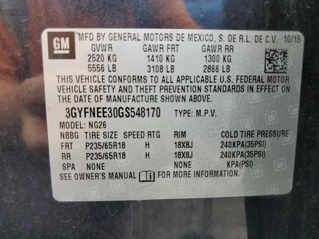 2016 CADILLAC SRX LUXURY 3GYFNEE30GS548170