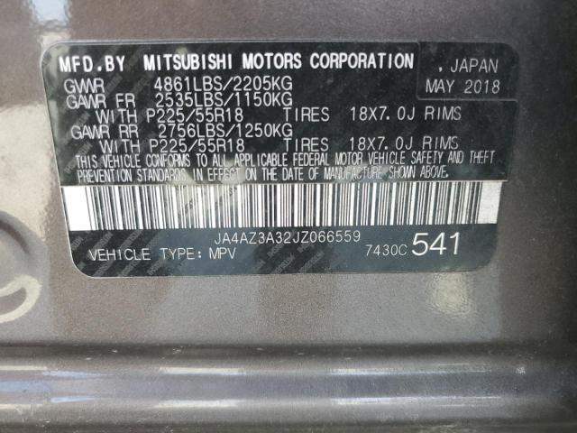 2018 MITSUBISHI OUTLANDER JA4AZ3A32JZ066559