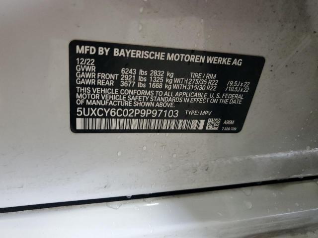 2023 BMW X6 XDRIVE4 5UXCY6C02P9P97103
