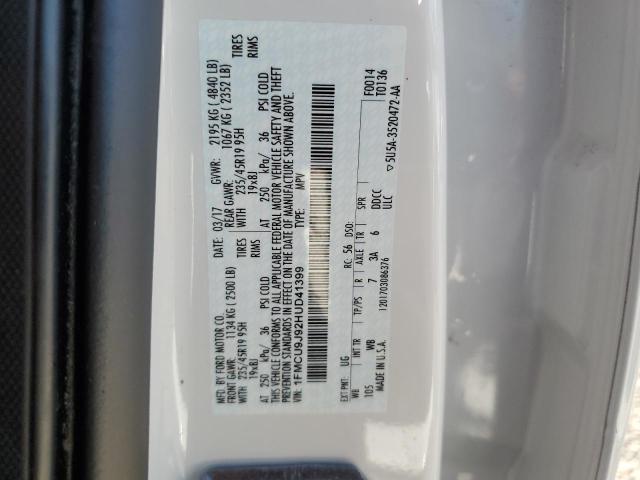 2017 FORD ESCAPE 1FMCU9J92HUD41399