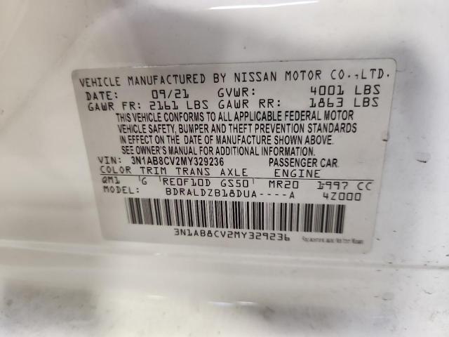 2021 NISSAN SENTRA SV - 3N1AB8CV2MY329236