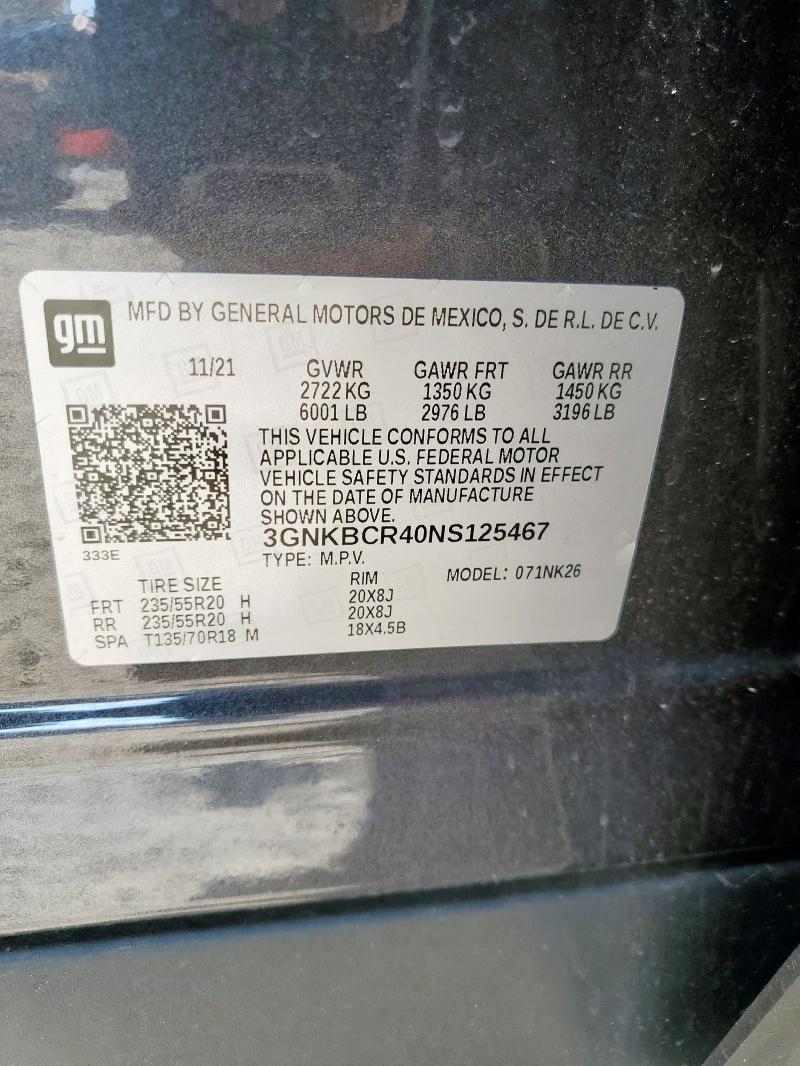 2022 CHEVROLET BLAZER 2LT - 3GNKBCR40NS125467