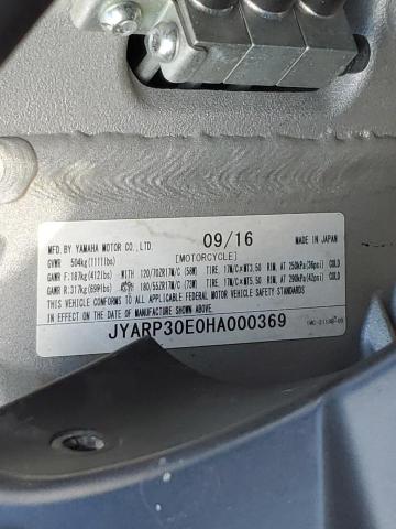 2017 YAMAHA FJR1300 AE JYARP30E0HA000369
