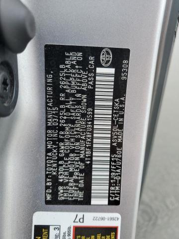 2015 TOYOTA CAMRY LE 4T1BF1FK8FU941599