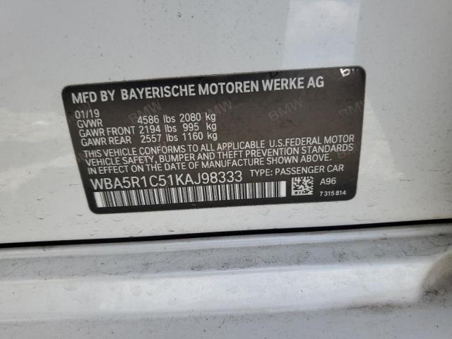 2019 BMW 330I WBA5R1C51KAJ98333