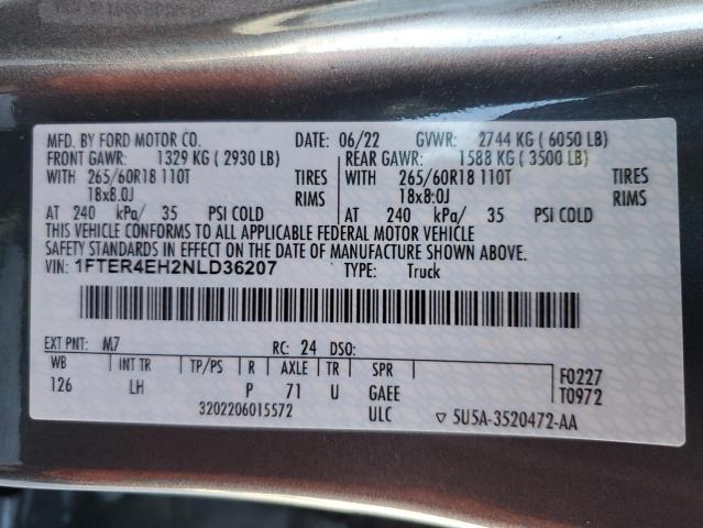 2022 FORD RANGER XL 1FTER4EH2NLD36207