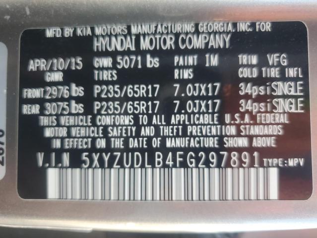 2015 HYUNDAI SANTA FE S 5XYZUDLB4FG297891