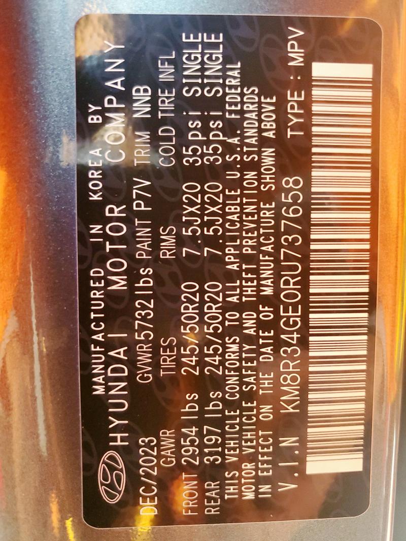 2024 HYUNDAI PALISADE X KM8R34GE0RU737658