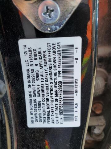 2015 HONDA CIVIC EX 19XFB2F87FE028939