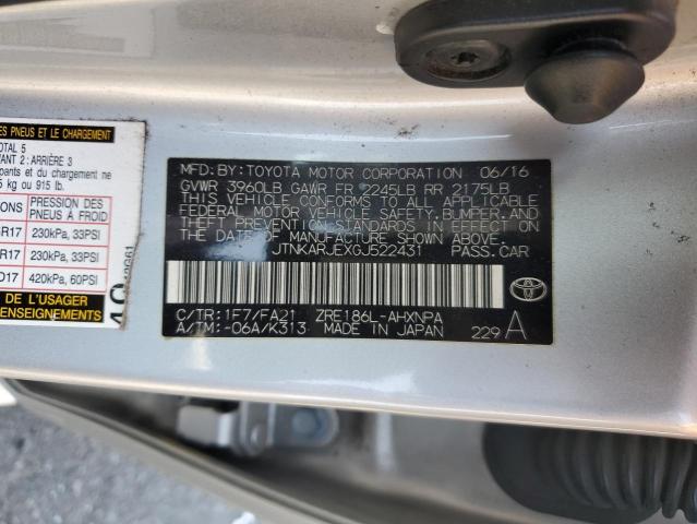 2016 TOYOTA SCION IM JTNKARJEXGJ522431