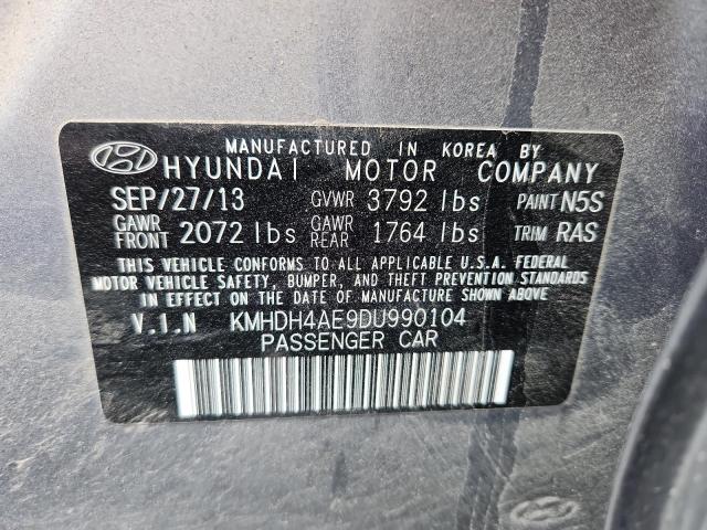 2013 HYUNDAI ELANTRA GL - KMHDH4AE9DU990104