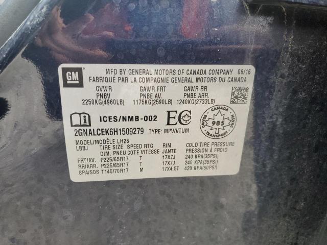 2017 CHEVROLET EQUINOX LT 2GNALCEK6H1509279