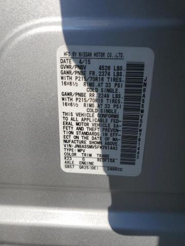 2015 NISSAN ROGUE SELE JN8AS5MV5FW761442