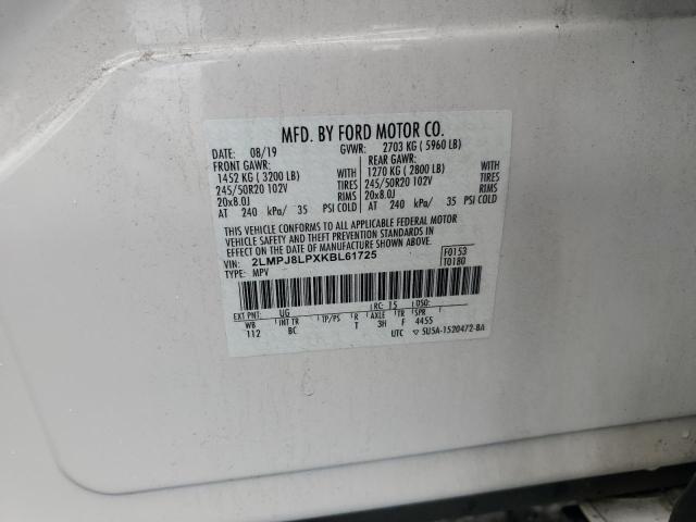 2019 LINCOLN NAUTILUS R 2LMPJ8LPXKBL61725