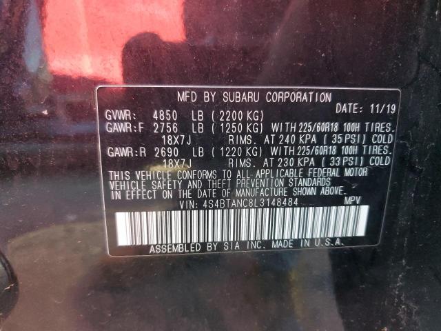 2020 SUBARU OUTBACK LI 4S4BTANC8L3148484