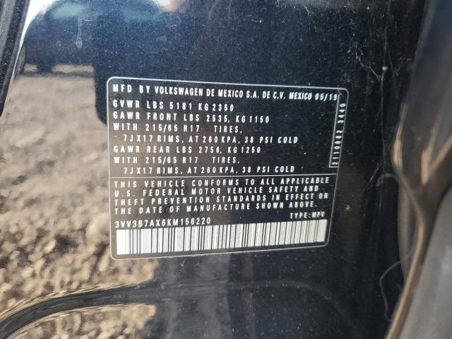 2019 VOLKSWAGEN TIGUAN SE 3VV3B7AX6KM156220