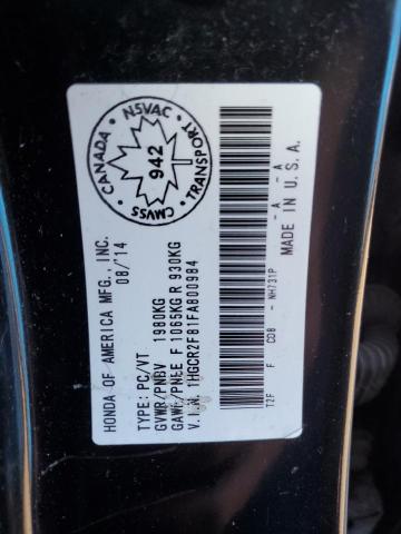 2015 HONDA ACCORD EXL 1HGCR2F81FA800984