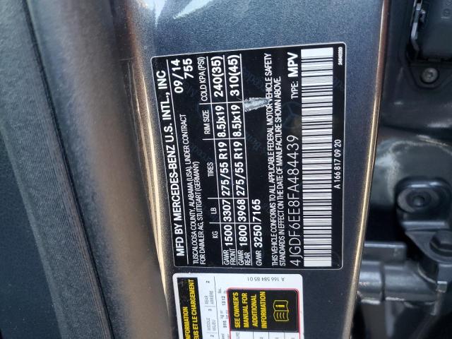 2015 MERCEDES-BENZ GL 450 4MATIC 4JGDF6EE8FA484439