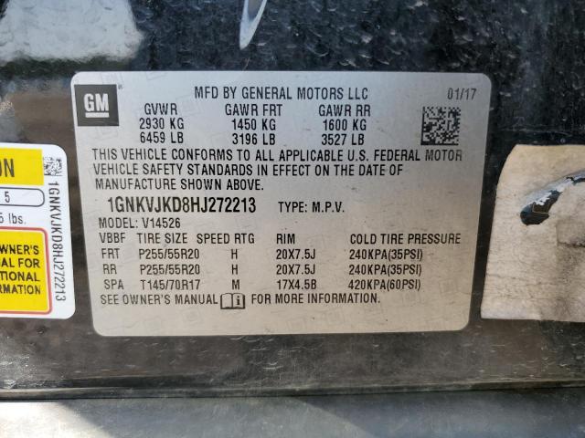 2017 CHEVROLET TRAVERSE P 1GNKVJKD8HJ272213