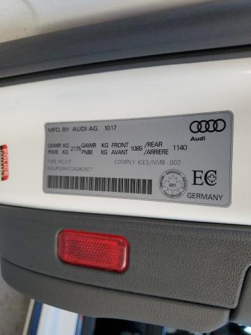 2018 AUDI A4 PRESTIG WAUFNAF47JA082927