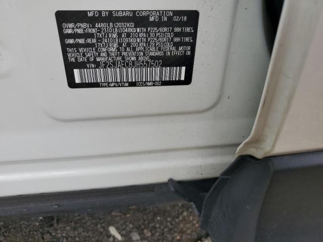 2018 SUBARU FORESTER 2 JF2SJAEC8JH557502
