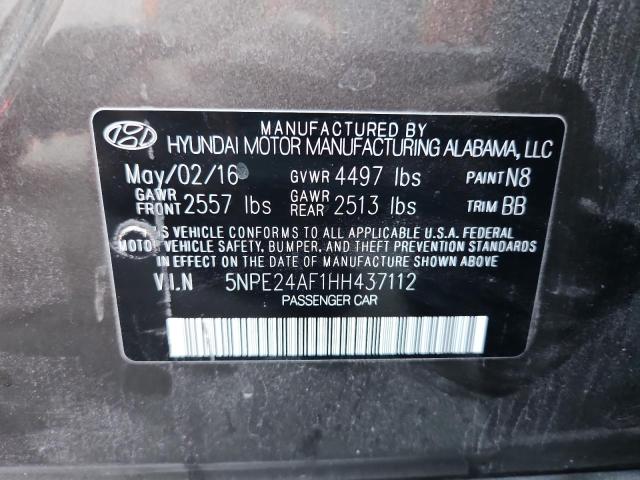 2017 HYUNDAI SONATA SE 5NPE24AF1HH437112