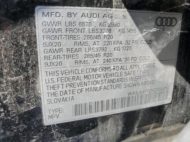 2017 AUDI Q7 PREMIUM WA1LAAF72HD006479