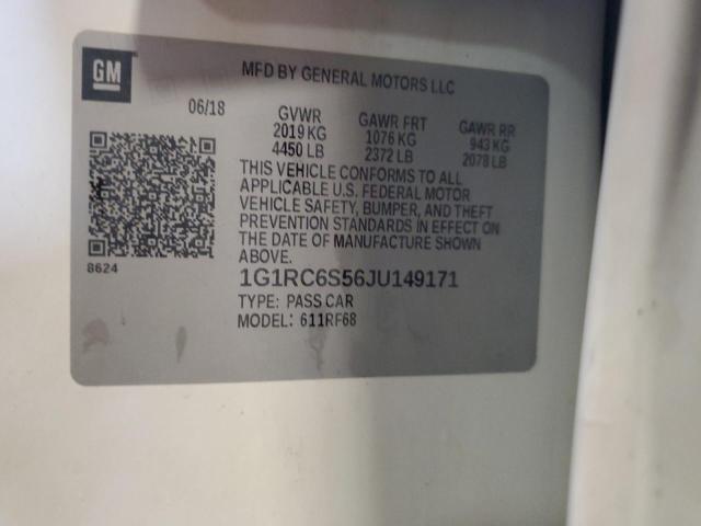2018 CHEVROLET VOLT LT 1G1RC6S56JU149171