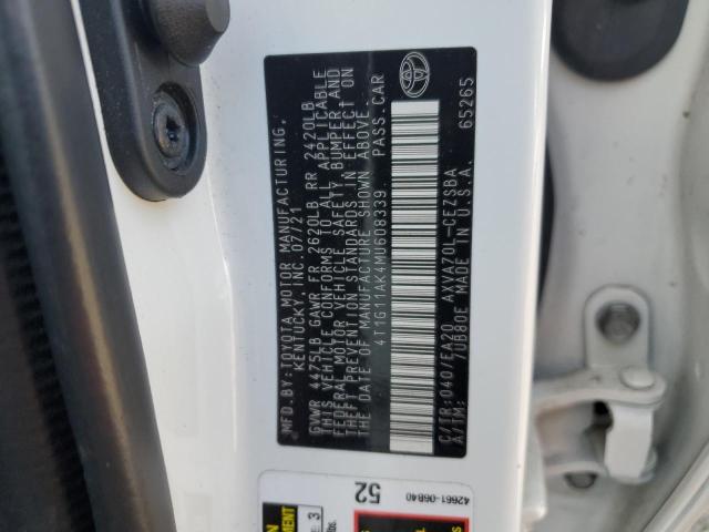 2021 TOYOTA CAMRY SE 4T1G11AK4MU608339