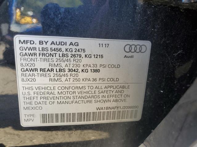 2018 AUDI Q5 PREMIUM - WA1BNAFY1J2098890