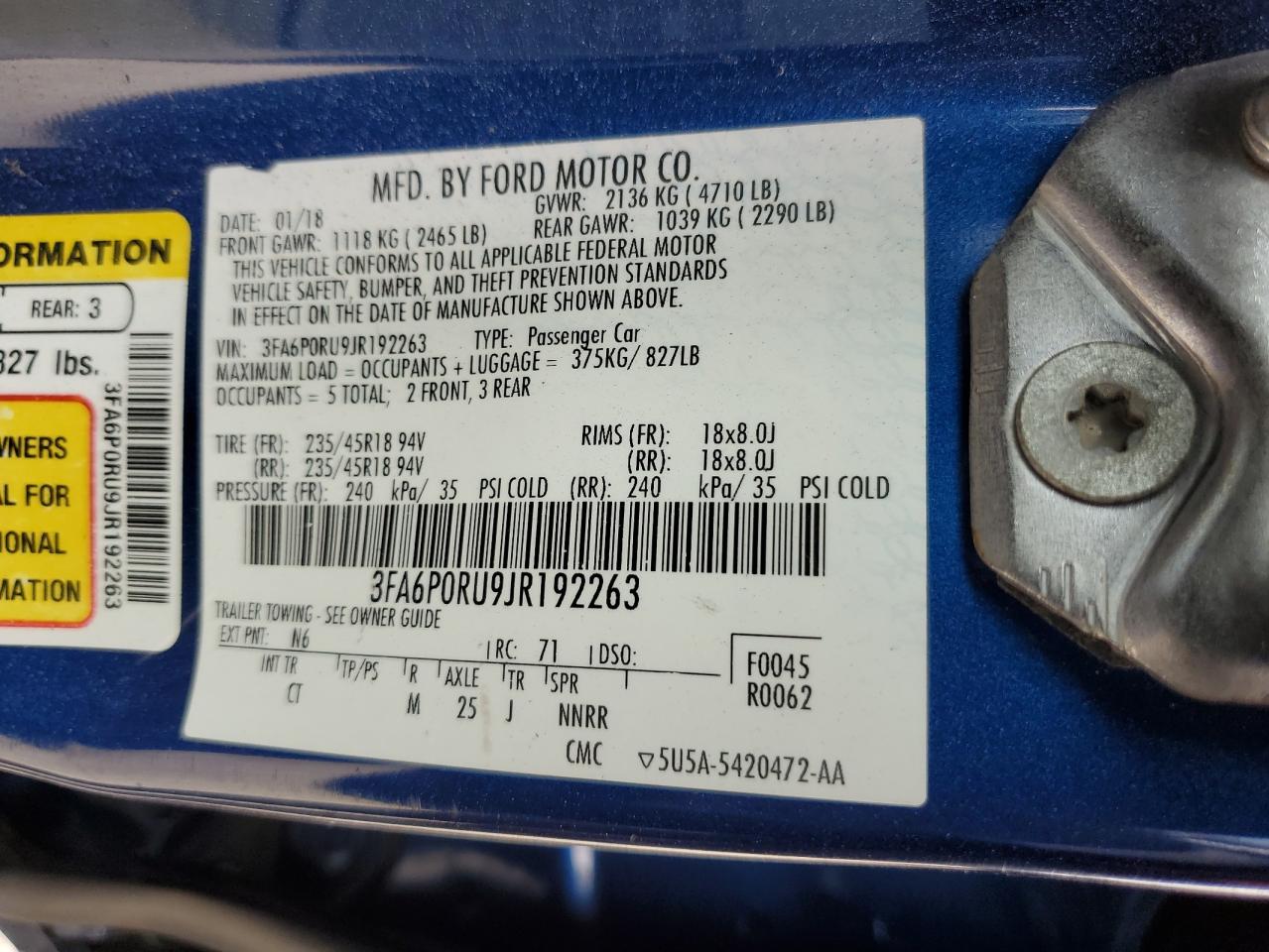 FORD FUSION TITANIUM/PLATINUM HEV