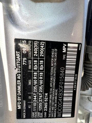 2016 MERCEDES-BENZ GLC 300 4M WDC0G4KB3GF015840