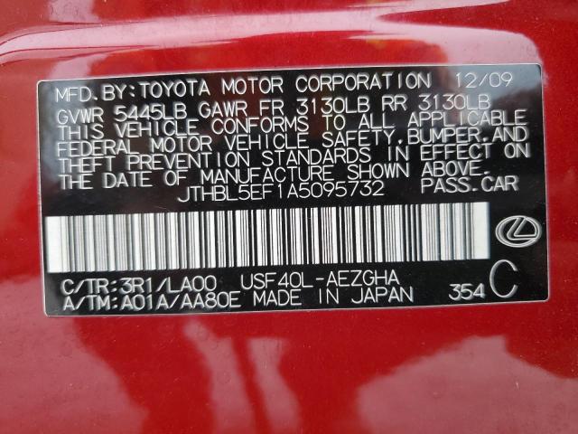 2010 LEXUS LS 460 - JTHBL5EF1A5095732